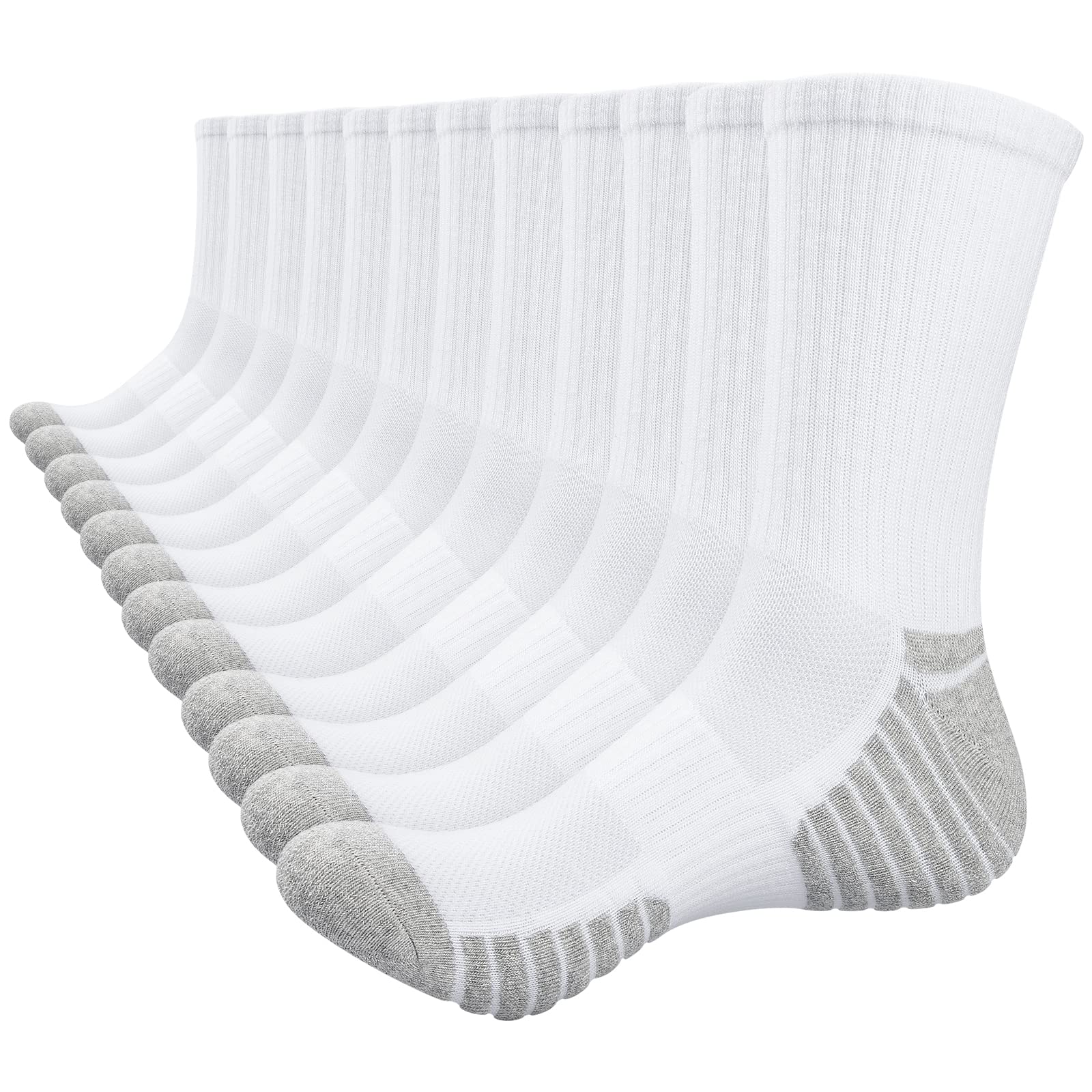 TANSTC Invernali Termiche Calze Uomo Donna, Antiscivolo Lunghe Calze 43-46 35-38 39-42 47-50, Unisex Adulto Cotone Traspirante Calze, Lavoro Equitazione Sport Corsa Basket Tennis Sci Calcio, 6 Paia