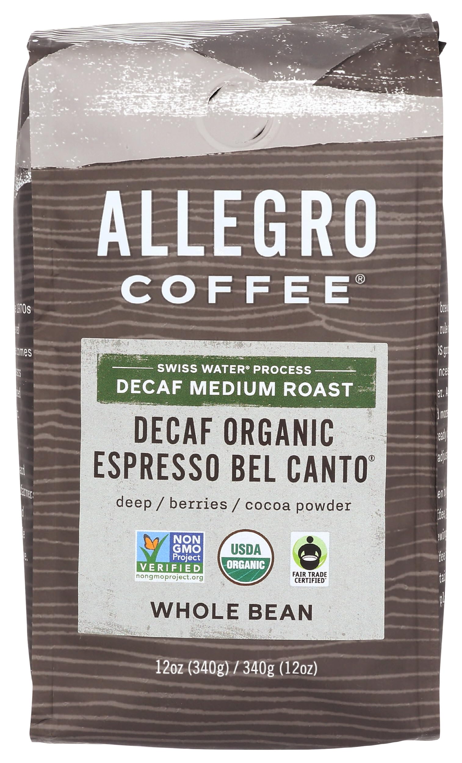 Allegro Coffee Decaf Organic Espresso Bel Canto...