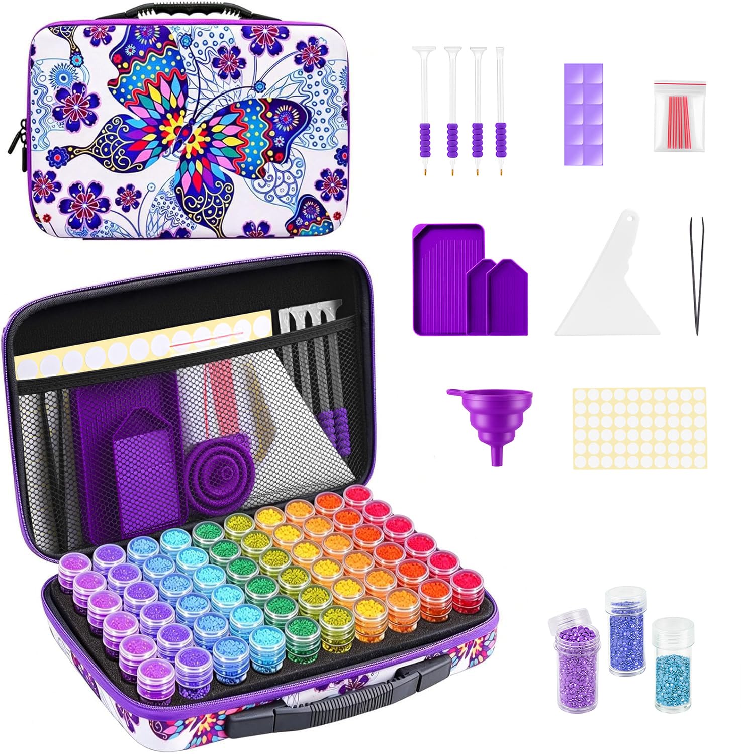Amazon.com: ZORETCO Diamond Painting Storage Case, 60 Slots