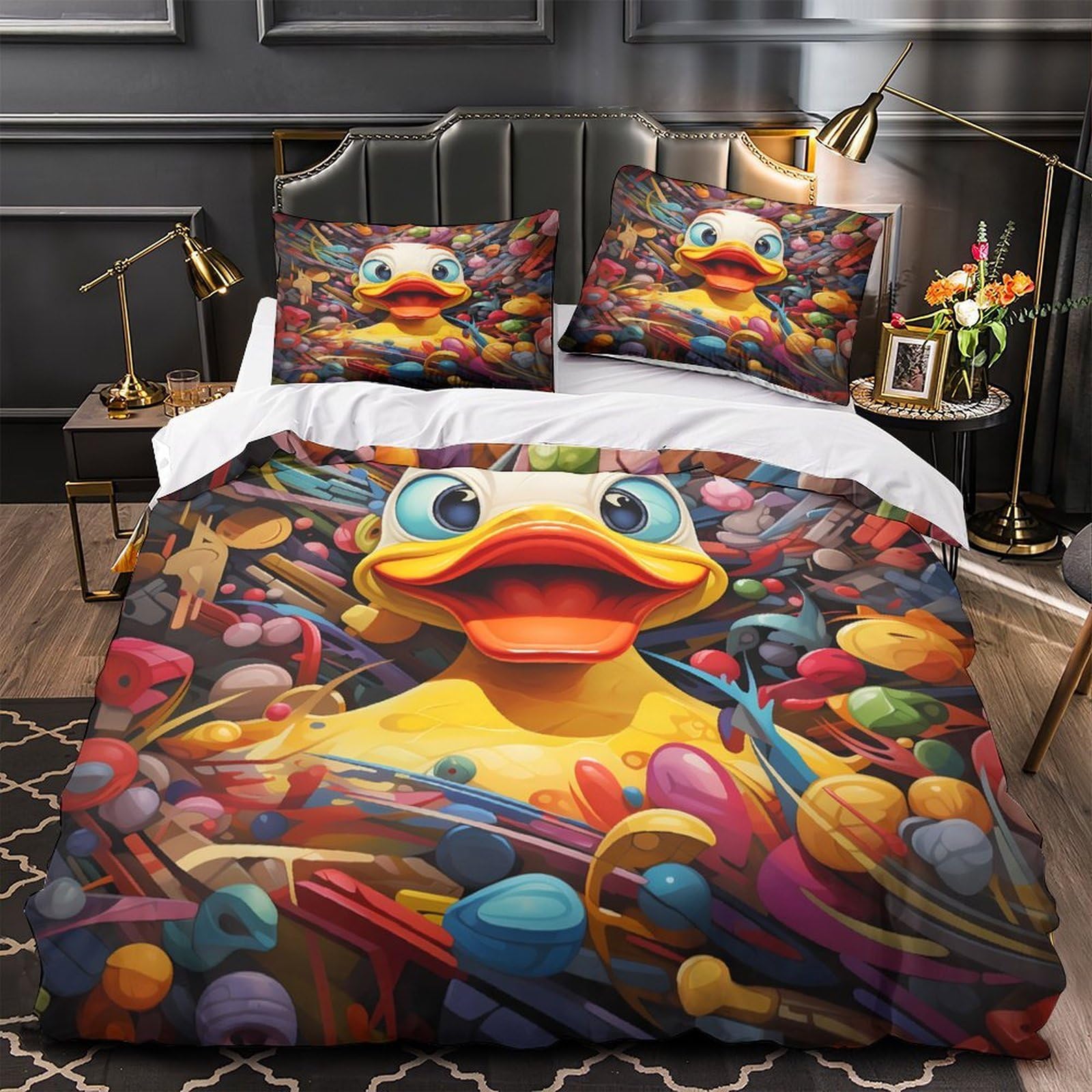 Housse de couette cannabis fermeture éclair pour lit super king size