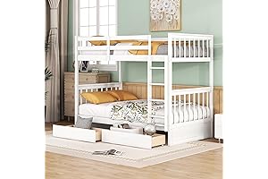 Merax Convertible Twin Bunk Bed with Storage Drawers