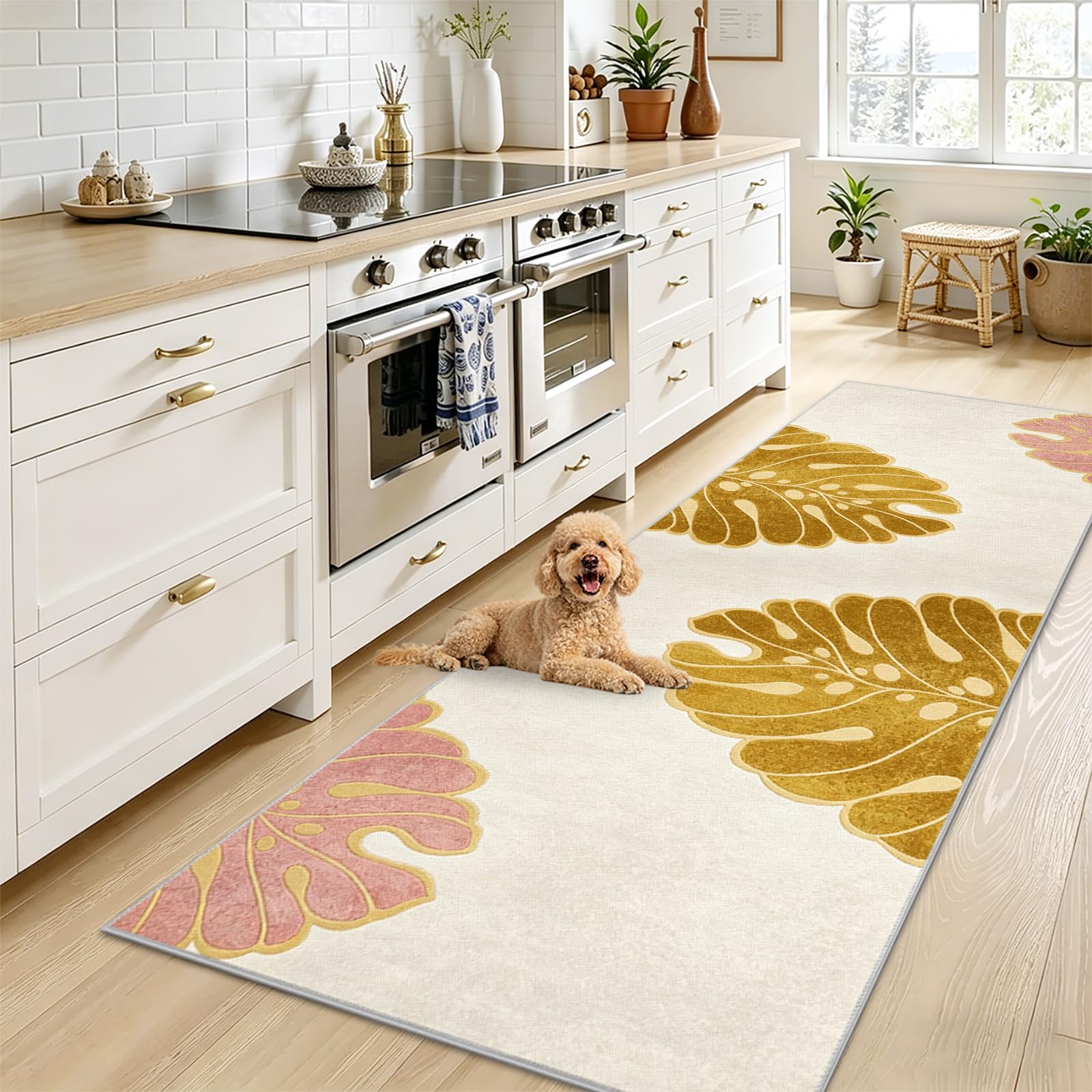 Voxirum Carpet Runners for Hallway Non-Slip Washable Floor Carpet for Kitchen Runner Rug for Entryway Hallway Hall Runner Low Pile Area Rug Narrow Rug Runner for Hallway Kitchen Bedroom 60 x 450cm