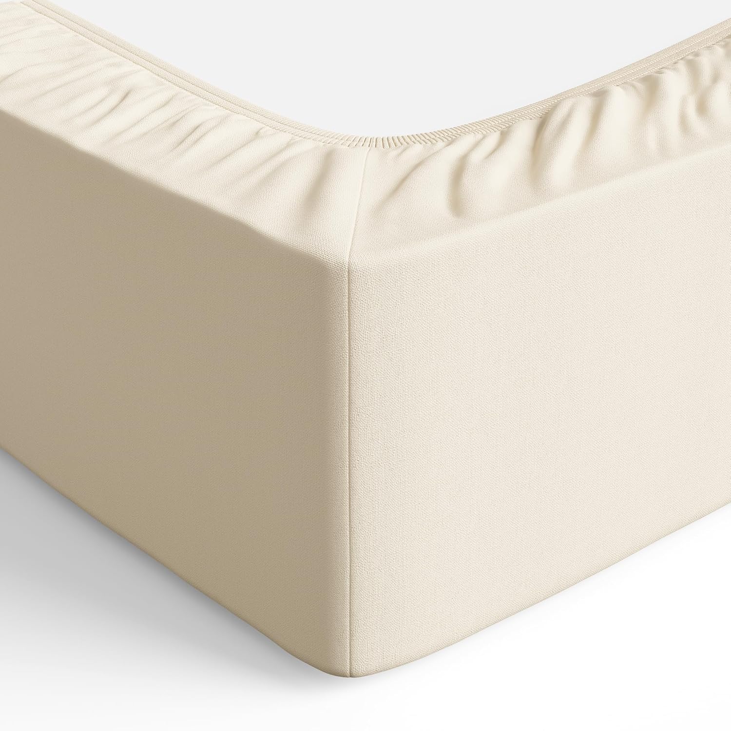 Amazon Basics Lenzuolo con angoli Matrimoniale, 180 x 200 x 30 cm, in 100% Microfibra con altezza da 30cm, Beige Lenzuolo con angoli Beige 180 x 200 x 30 cm - 4