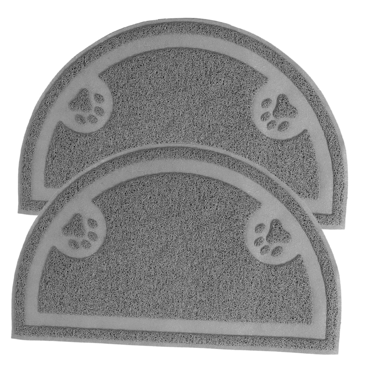 Milisten 2piezas Alfombrillas para Caja De Gatos Alfombra para Gatos Semi-Circular Bordes Redondeados Accesorio De Suministros para Mascotas para Areneros Interiores