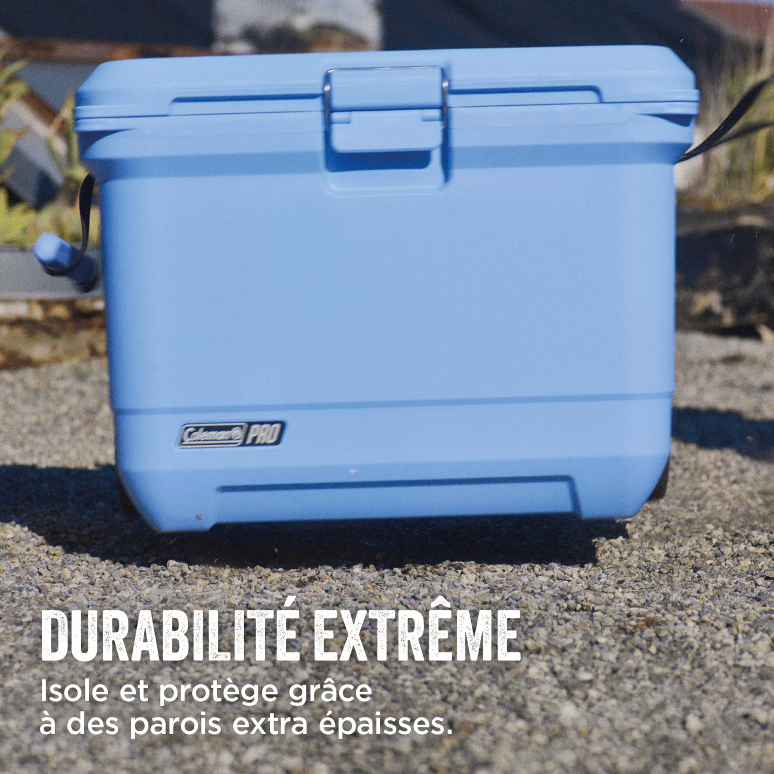 Coleman Pro Heavy-Duty Insulated Hard Cooler with Handles | Large Capacity | Keeps Ice for up to 4 Days | Full Foam Insulation | Large Durable Portable Cool Ice Box for Rugged Outdoor Use & Jobsites