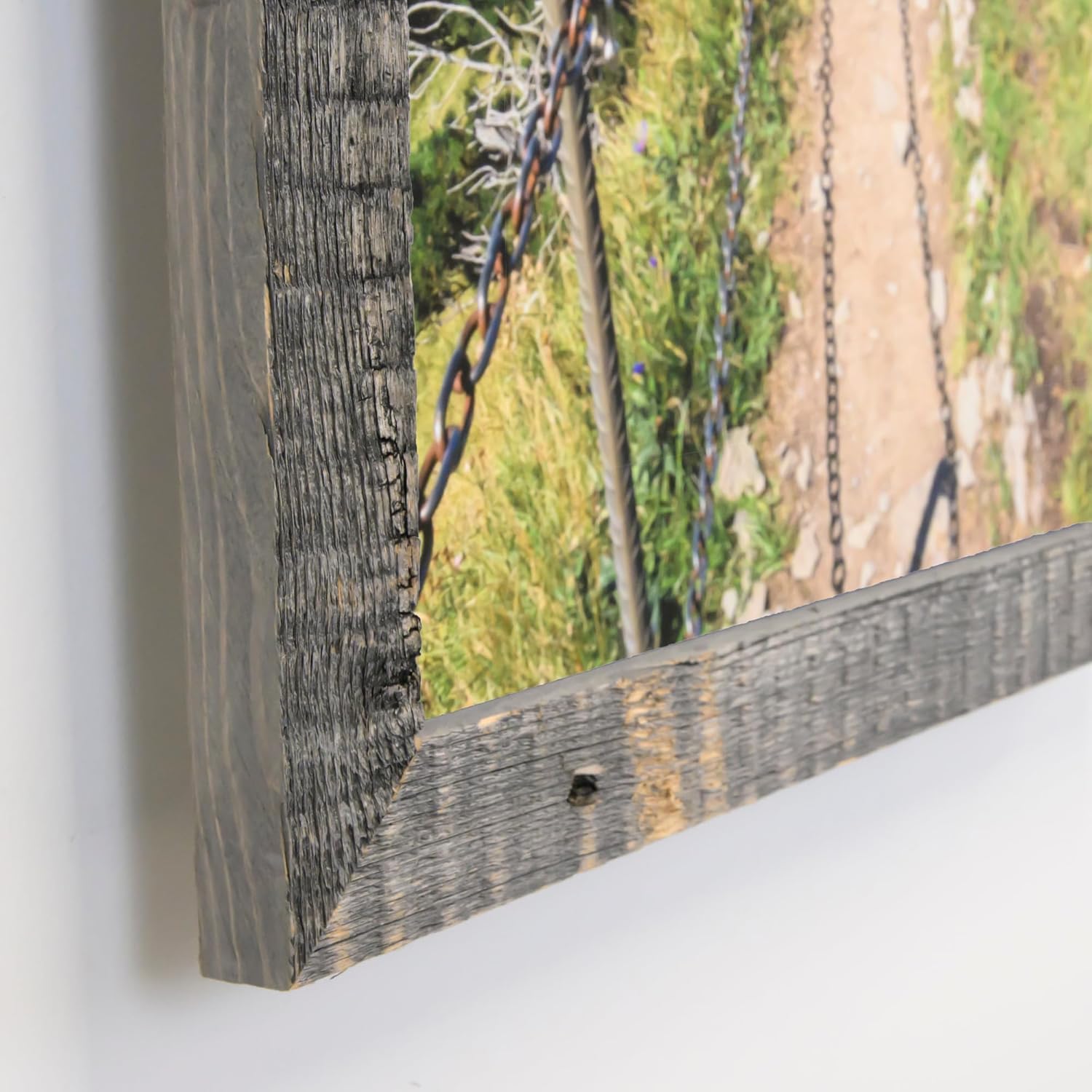 ArtToFrames 12x28 Inch Brown Picture Frame, This 1.50 Inch Custom Poster Frame is Winter White Barnwood 1.5 Inch - Comes with Economy Acrylic and Corrugated Backing (2WOMRFB-150-NAT-12x28)