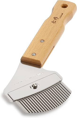Miniatura 1 de Nisaku NJP2515 - Desmalezador para acera Zassou Burush Pro S - Hoja japonesa de 3.25, pulido de 6.5 pulgadas, mango de acero inoxidable y madera