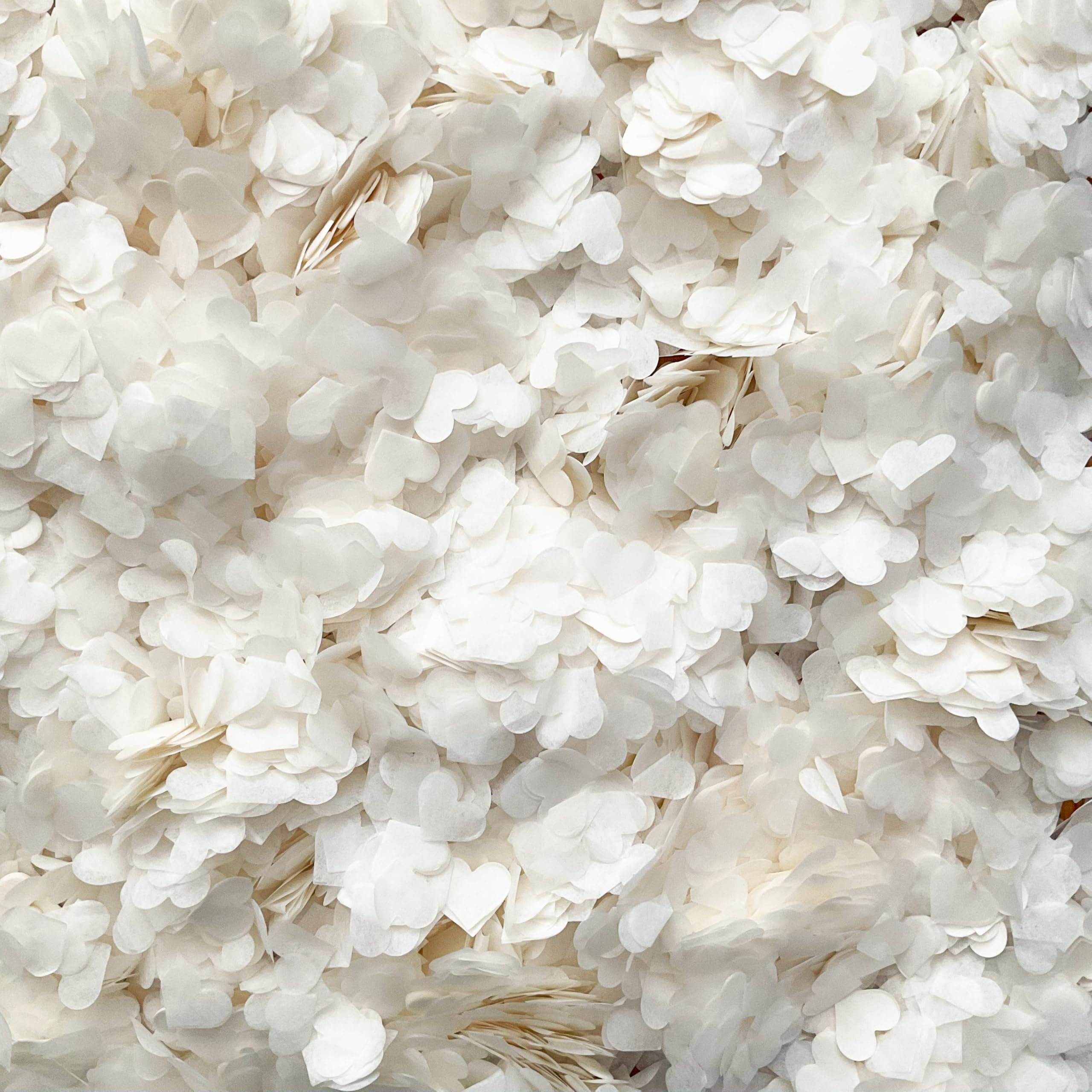 Biodegradable Heart Wedding Confetti | Eco-Friendly Tissue Paper Hearts | Many Colours (Ivory, XL (350g) 100 Handfuls) — image 1
