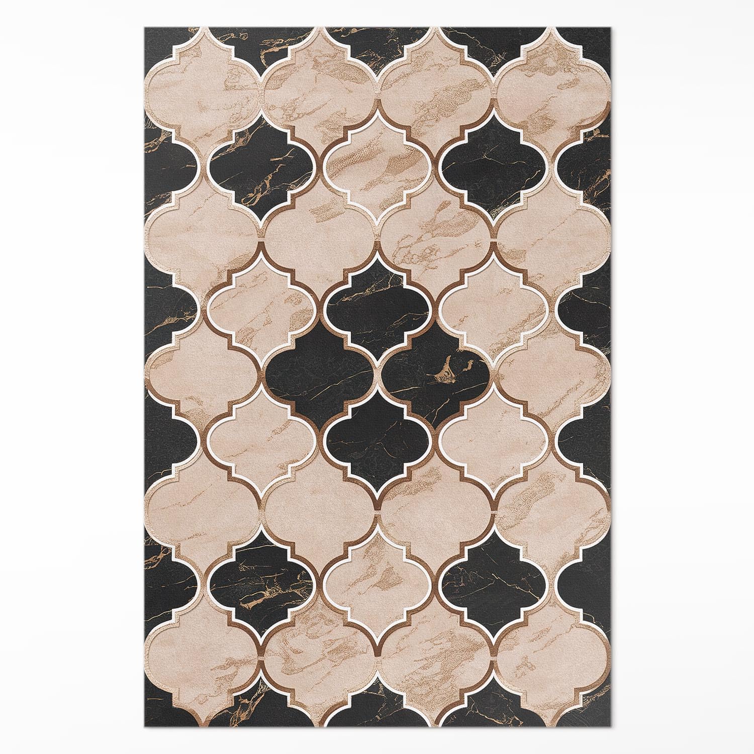 Tapis vinyle anti-décoloration 120x180 cm en PVC résistant motif mosaïque