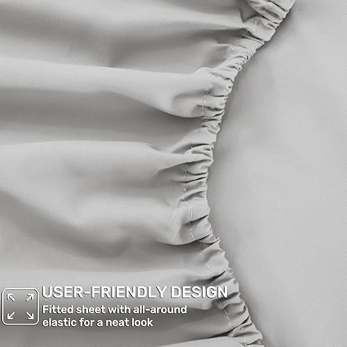 Miniatura 4 de ARTALL Juego de sábanas refrescantes tamaño individual, sábanas de 4 piezas con bolsillos de 12 pulgadas de profundidad, sábanas y fundas de