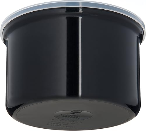 Miniatura 4 de Recipientes Carlisle de color liso, de forma redonda, con tapas, capacidad de 1,24cuarto de galón, Negro, 6