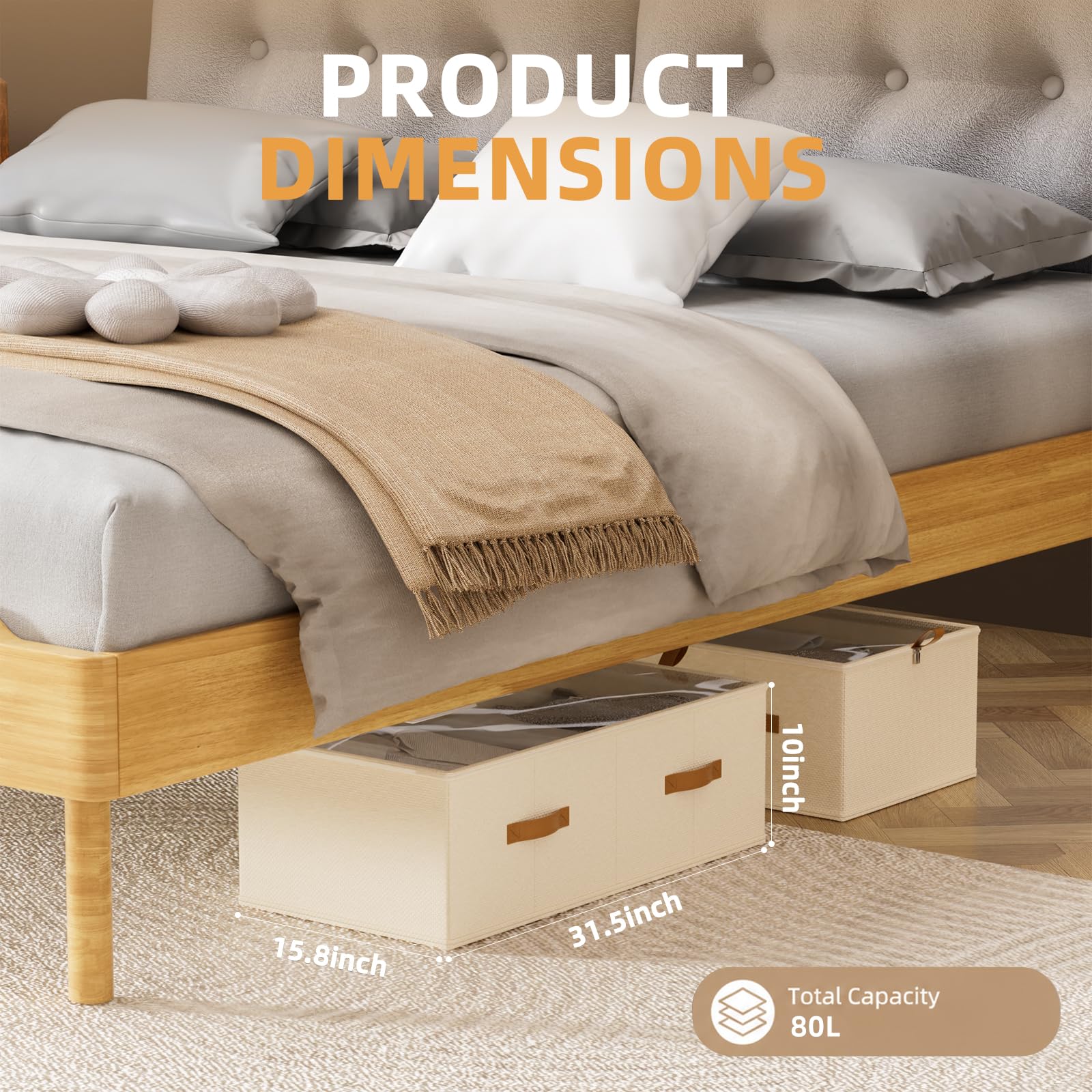 The 5 Best Under-Bed Storage Containers of 2026 2 FHSQX 4 Pack Under Bed Storage Bins- 10 Inch Tall Underbed Clothes Storage Conta - product photo