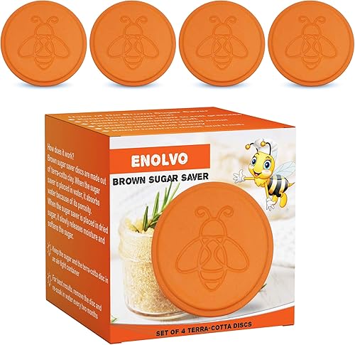 Abeja conservadora de azúcar morena, disco para mantener la humedad de los alimentos en contenedores, piedra suavizante, alternativa al suavizante