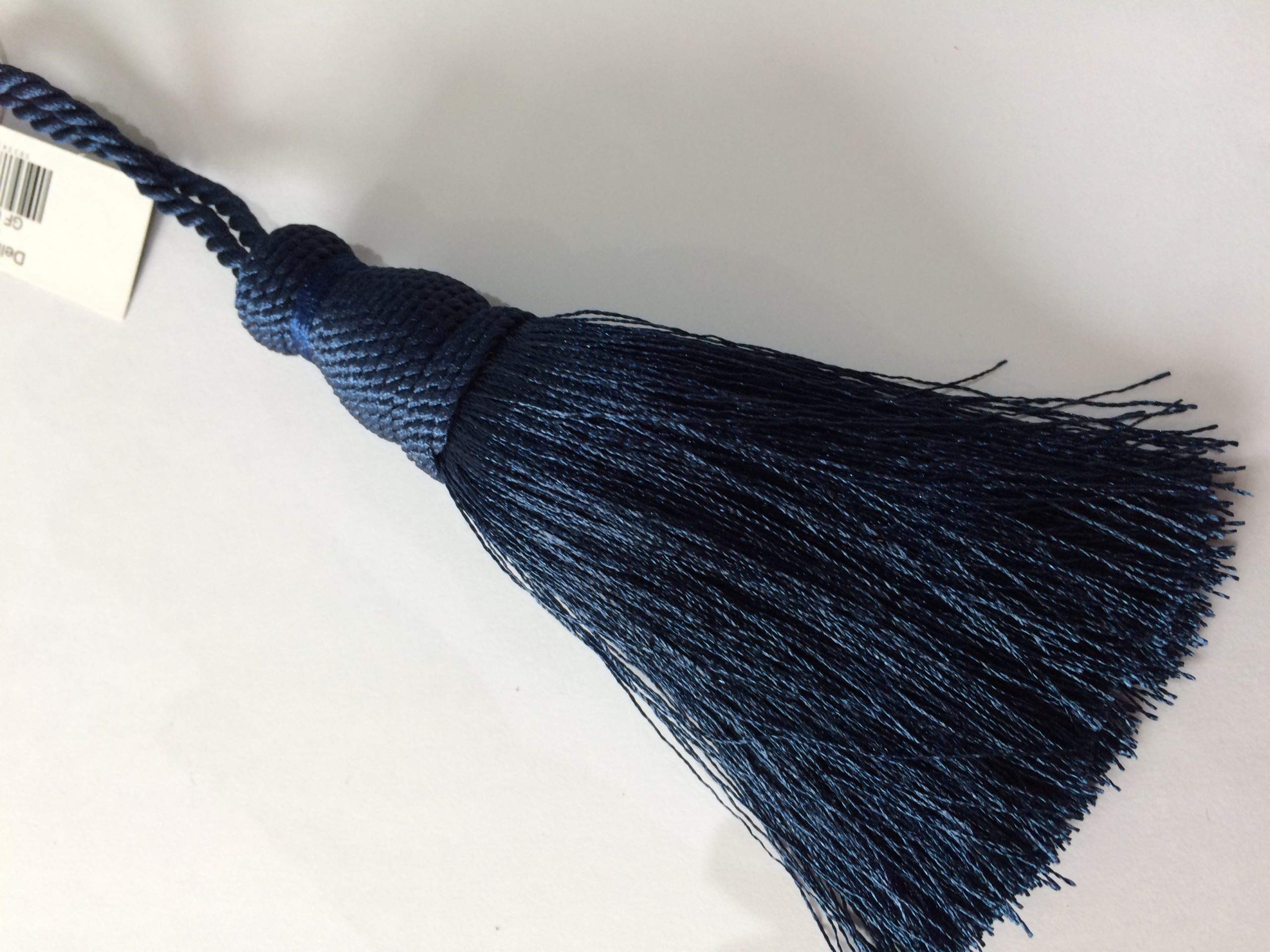 Designer Cushion & Curtains 12cm Key Tassels Navy