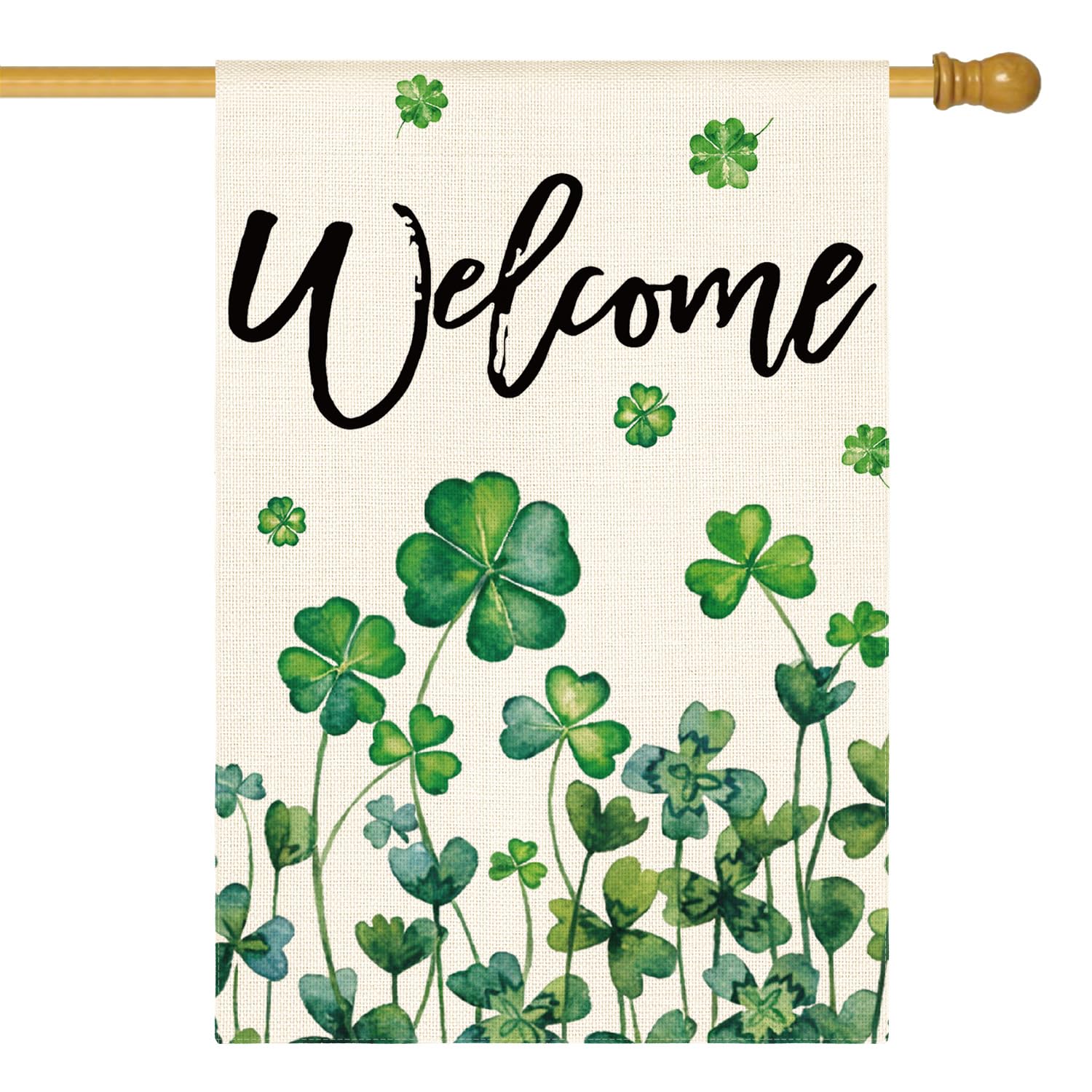 Drapeau maison Saint-Patrick extérieur grand format lisible double face