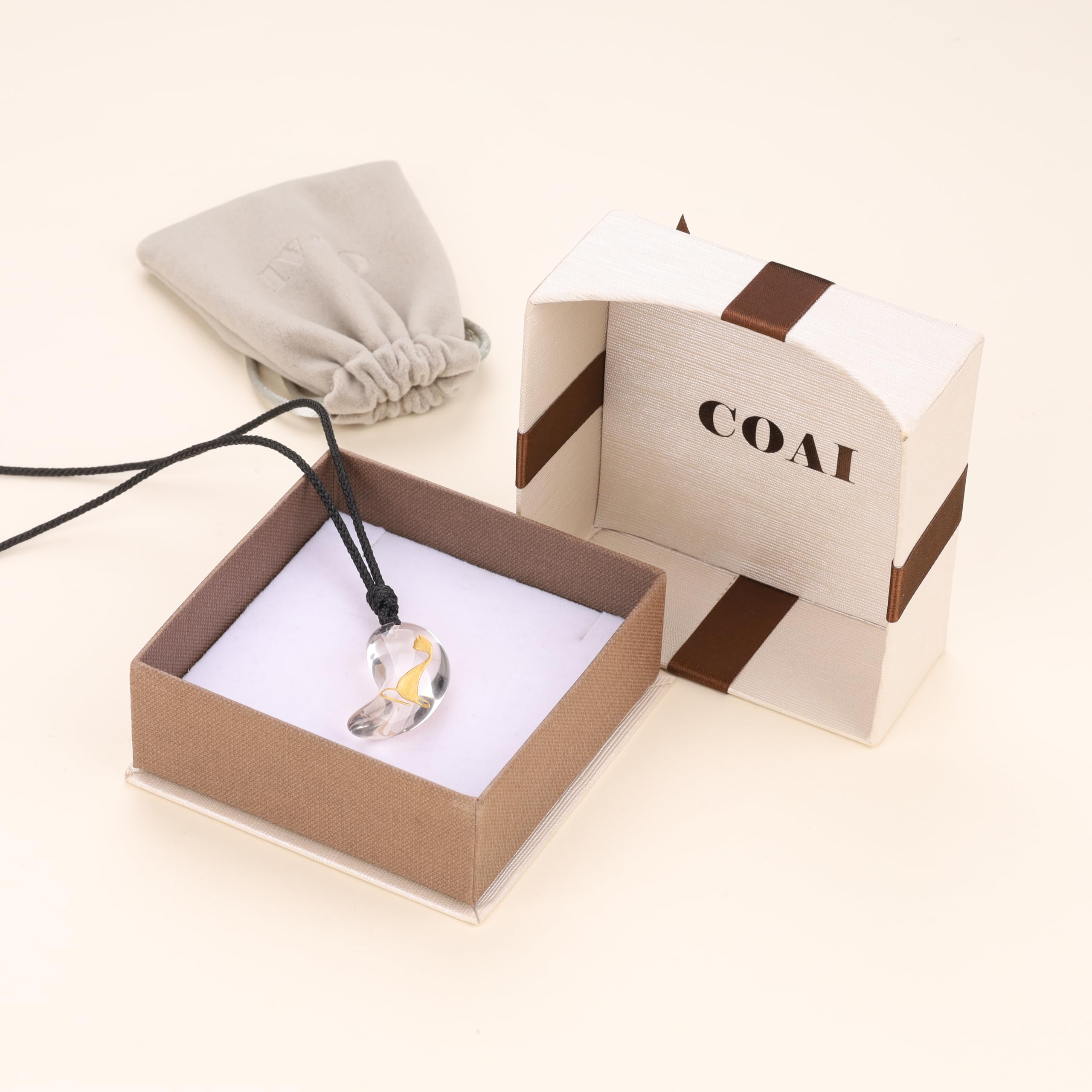 COAI® Colgante Ajustable Unisex Magatama Tres Sagrados Tesoros de Japón