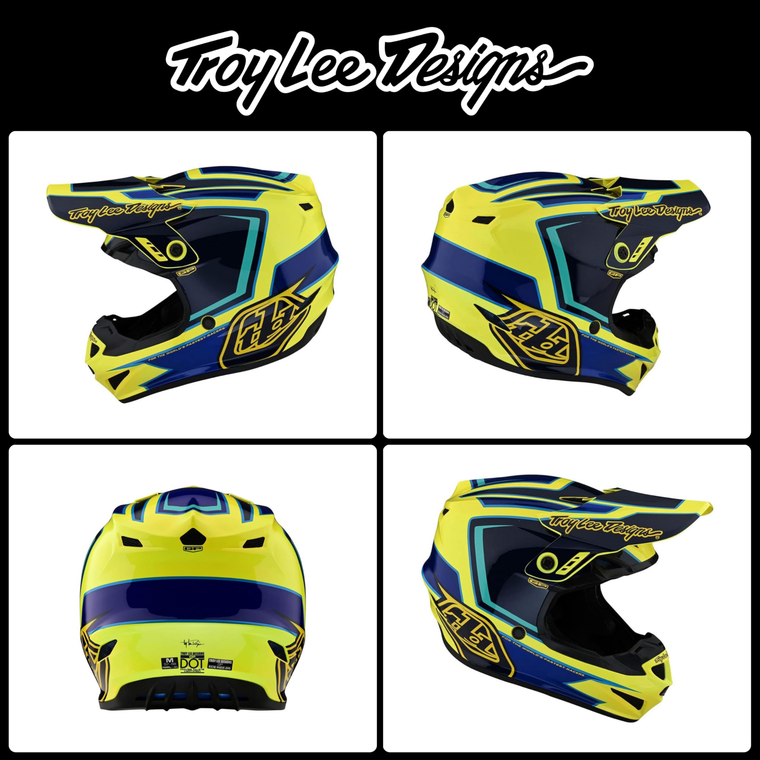 Casco Moto Troy Lee Designs GP RITN - Leggero, Con 16 Fori Di Ventilazione E Grafiche Accattivanti - Foto 11