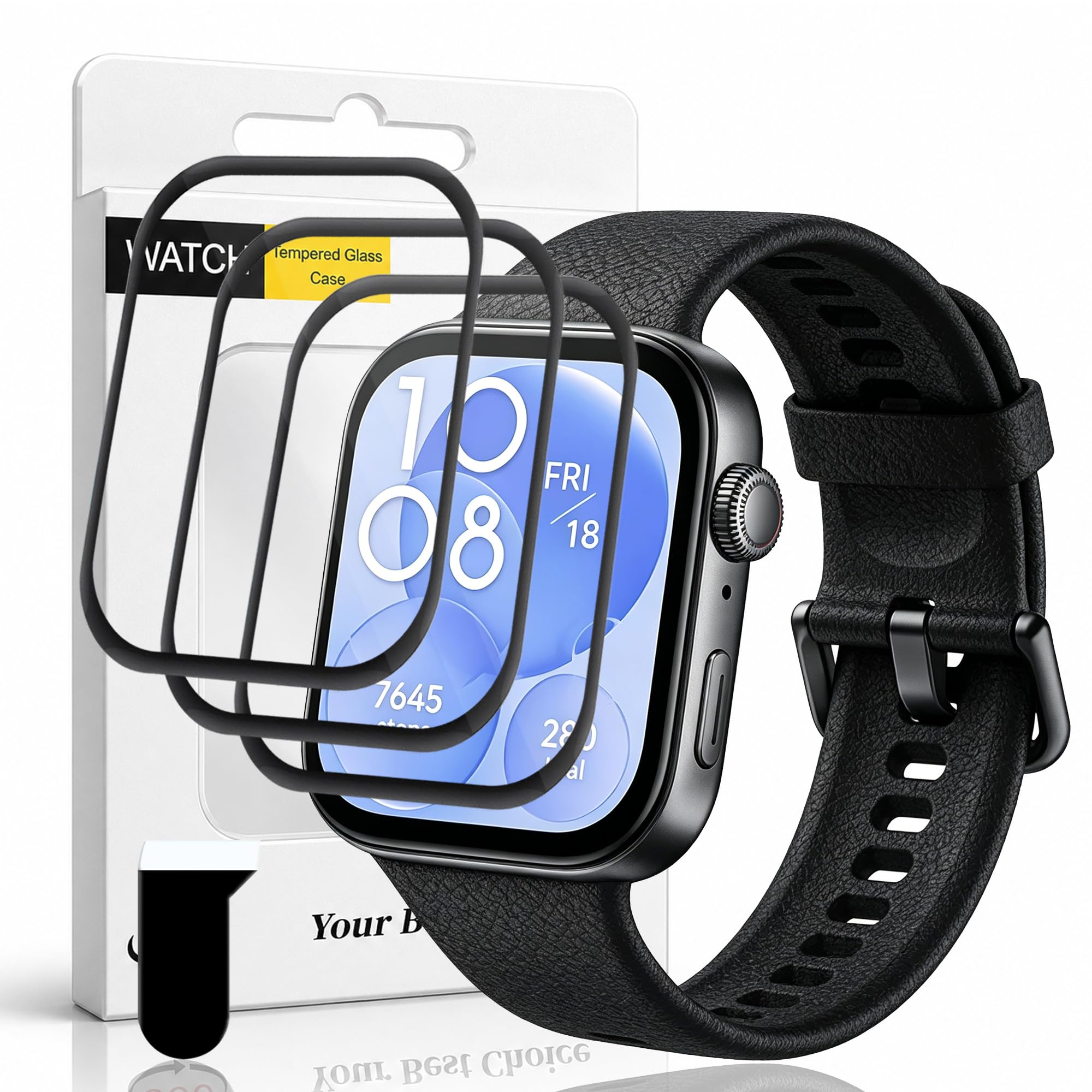 Confezione da 3 pellicole protettive per Huawei Watch Fit 3 (senza vetro), autorigeneranti, copertura completa dello schermo, morbide, antigraffio, HD, trasparenti, per Huawei Watch Fit 3