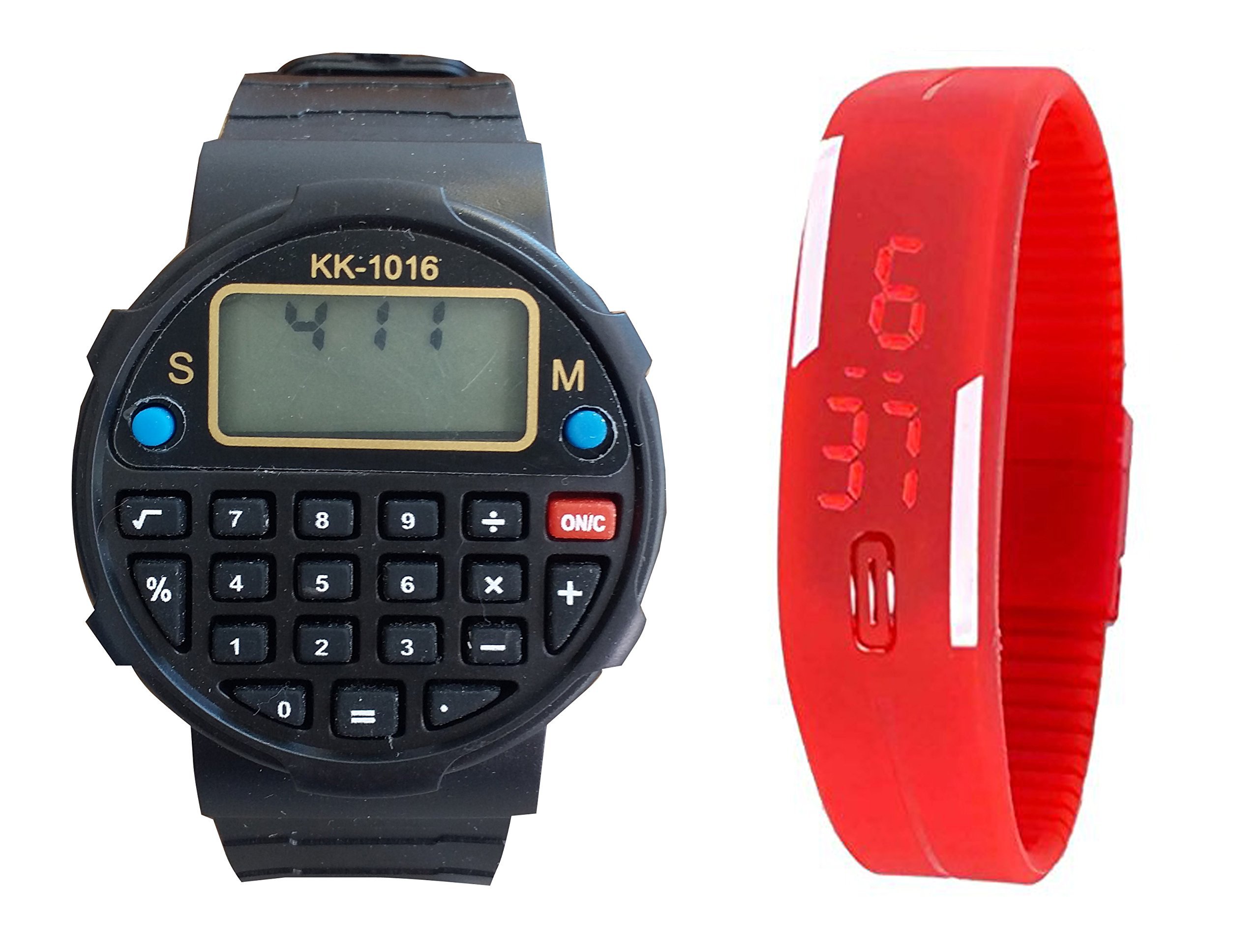 S S TRADERS - Black Digital and Calculator Watch and Red Led Pipe Watches for Kids- Best Return Gift for Kids (B06XB8QTG3) Amazon Price History, Amazon Price Tracker