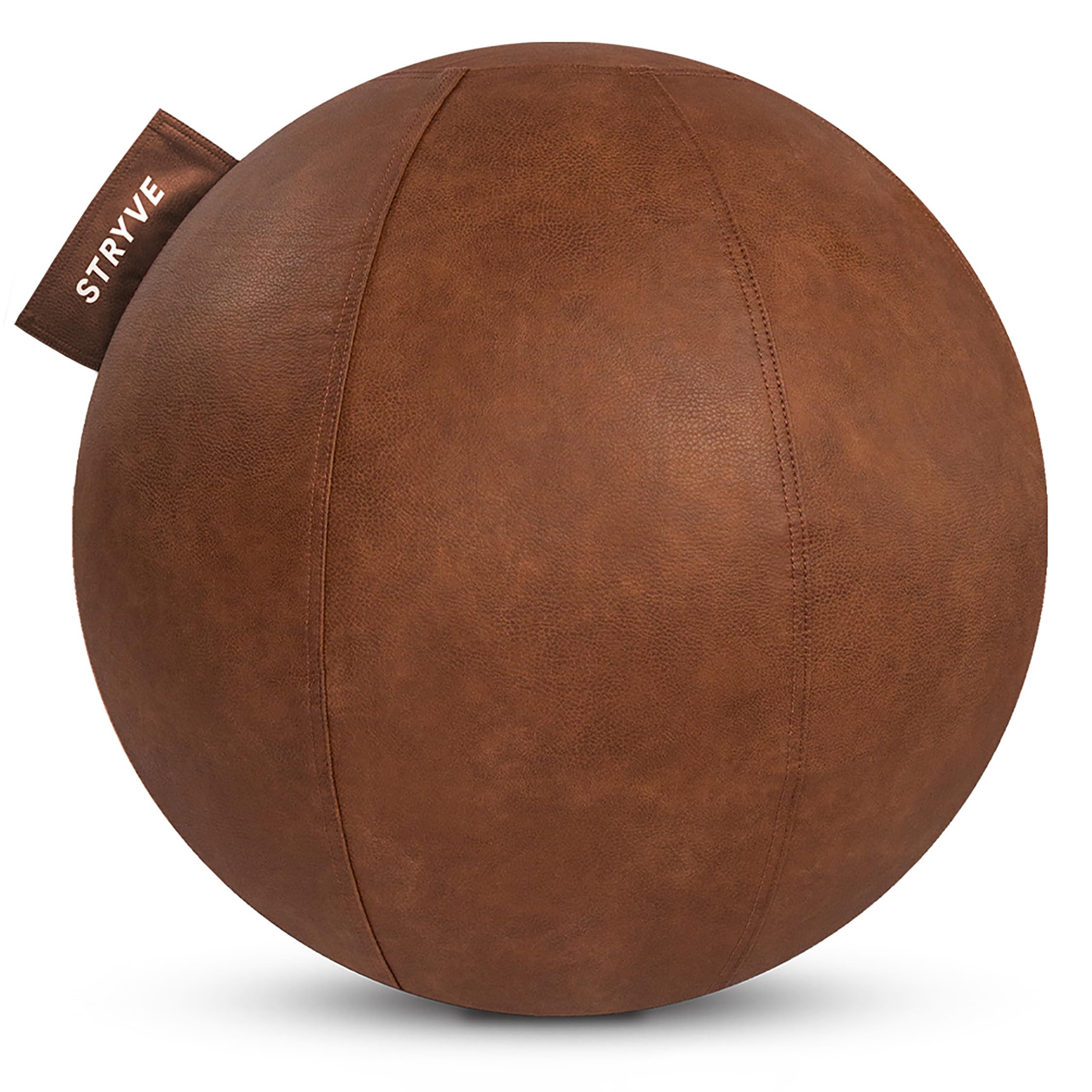 STRYVE Sitzball Büro 65,70cm - Ergonomischer Gymnastikball mit waschbarem Bezug und Wegrollschutz, inkl. Luftpumpe - Belastbar bis 150kg - Als Bürostuhl, Hocker