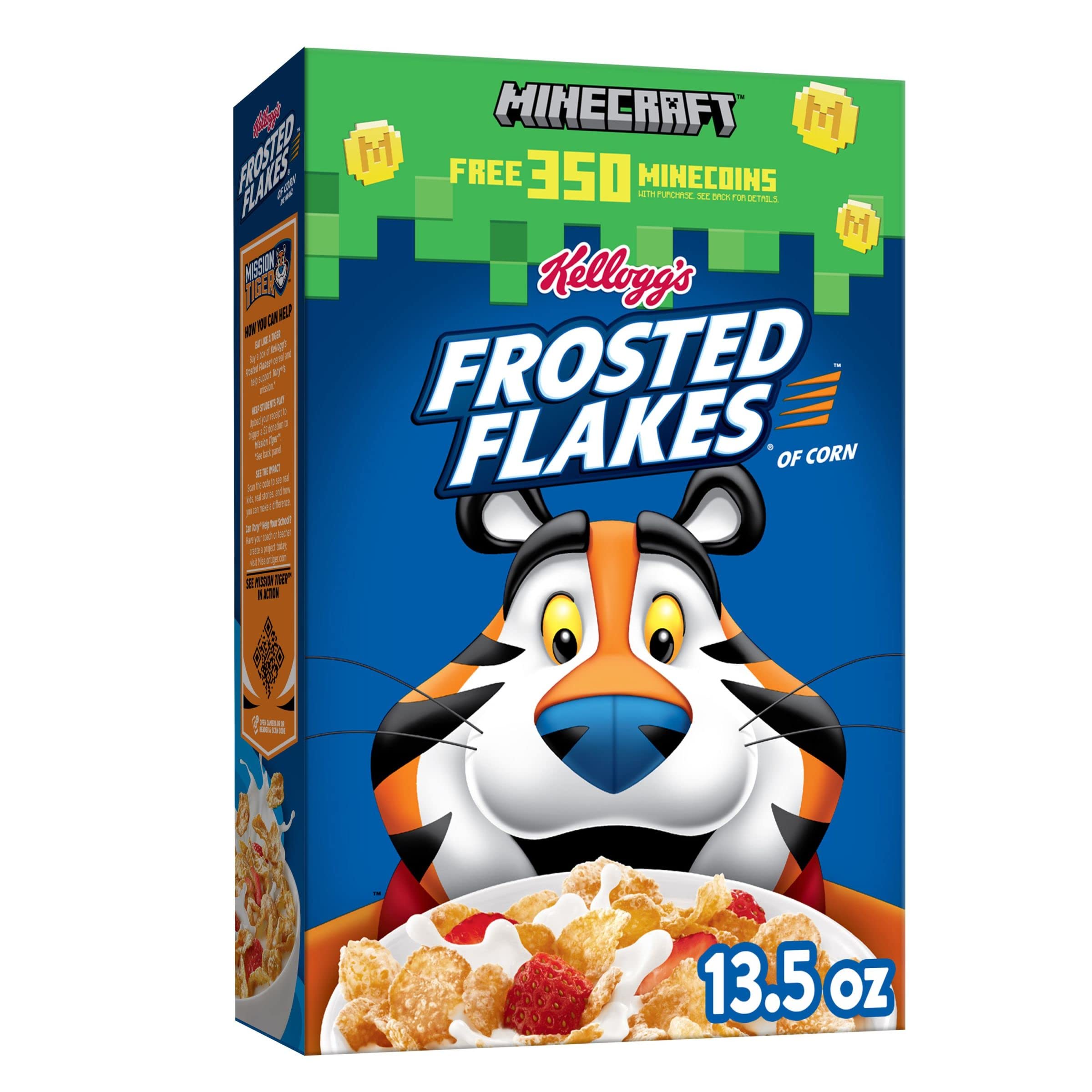 Buy Frosted Flakes Cold Breakfast Cereal, 8 s and Minerals, Kids Snacks, Family Size, Original