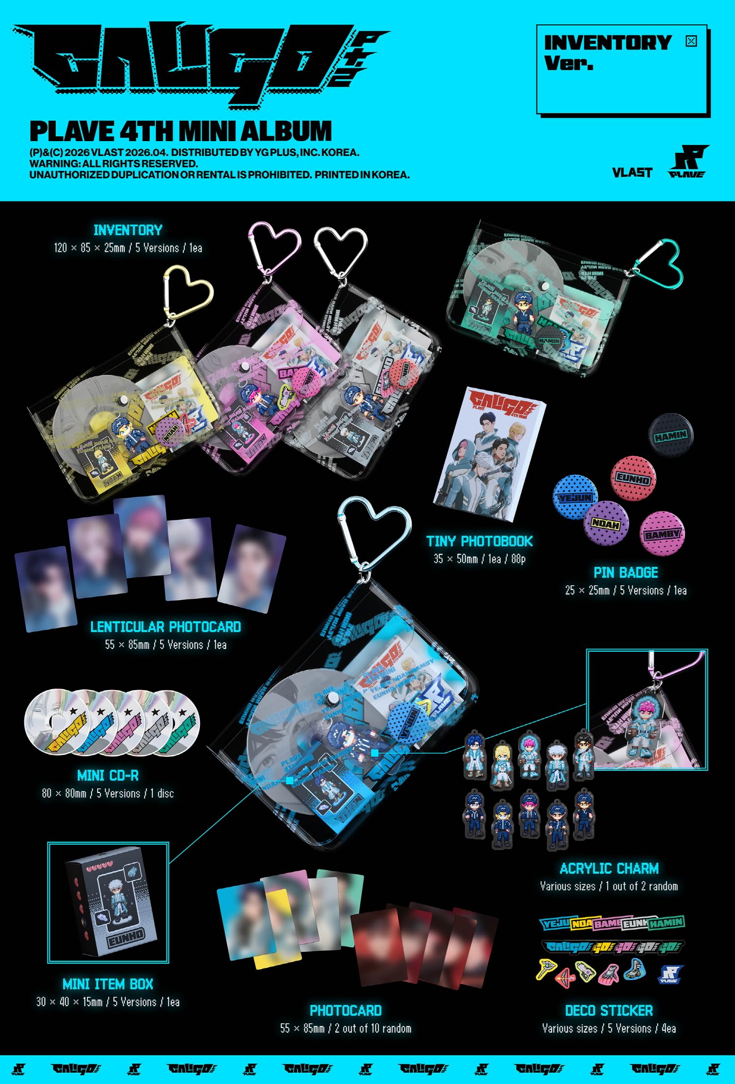 Amazon.co.jp: PLAVE Caligo Pt.2 4th Mini Album 4 Version Set