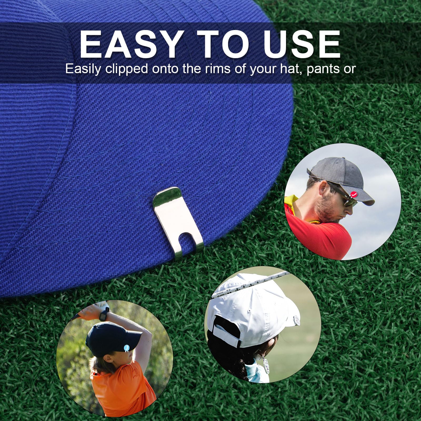 PEUTIER 6er-Set Magnetische Golfmützen-Clips – Aus Eisen, 2 Cm, Als Ballmarker-Halter, Für Mützen, Gürtel, Taschen – Geschenk Für Golfer PEUTIER 6er-Set Magnetische Golfmützen-Clips – Aus Eisen, 2 Cm, Als Ballmarker-Halter, Für Mützen, Gürtel, Taschen – Geschenk Für Golfer