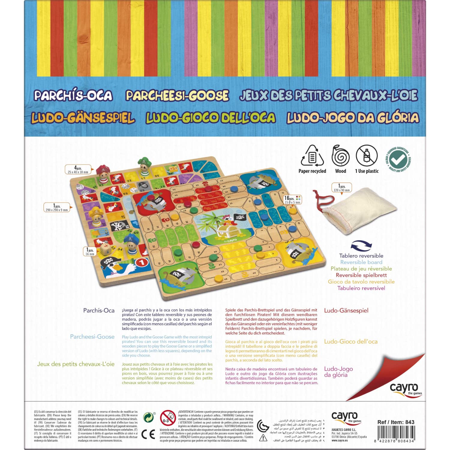 Cayro - Oca - 5 Años - Modelo Pequeño Magnético - Juego de Mesa de Cayro - Oca - 5 Años - Modelo Pequeño Magnético - Juego de Mesa de