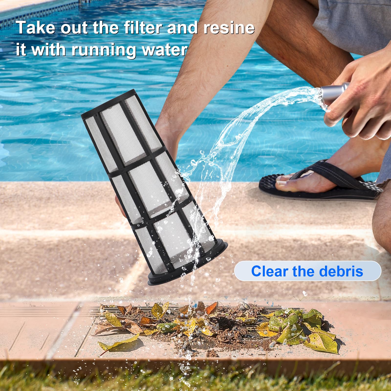 4 in 1 Cordless Rechargeable Small Pool Vacuum spa hot tub 90 Mins Running Time, 12 Gallons/Min Powerful Suction — view 7