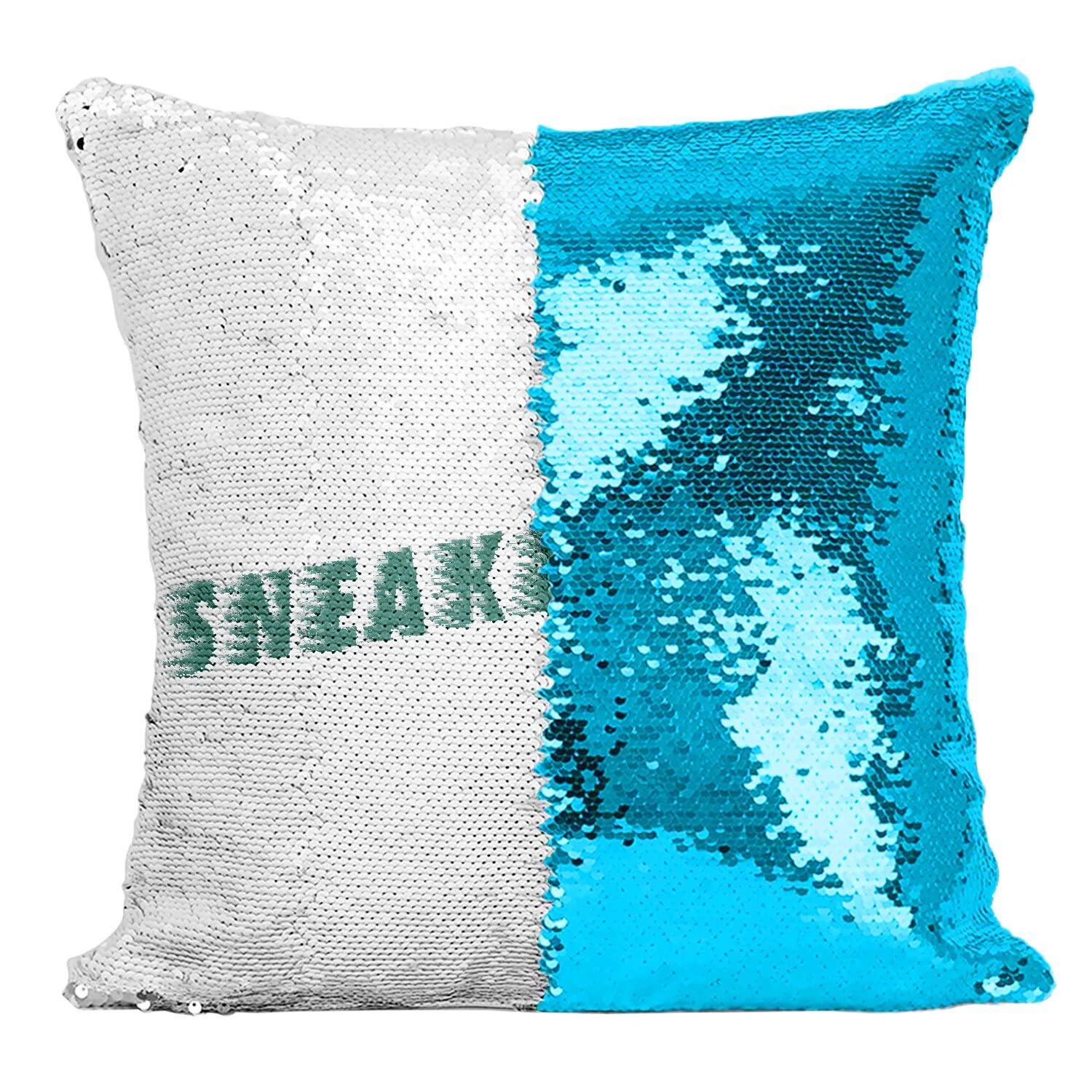 Coussin sequin turquoise Shoes Hobby Kicks pour personnaliser votre lit