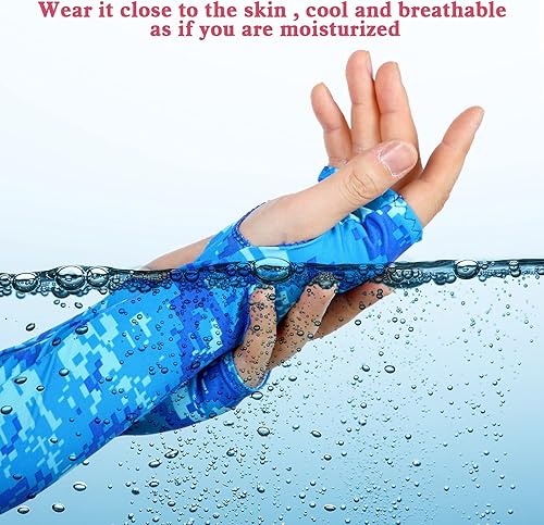 Miniatura 6 de Geyoga 9 pares de mangas de brazo de chal de enfriamiento con agujero para los dedos chal de protección solar chal de golf encogimiento de hombros