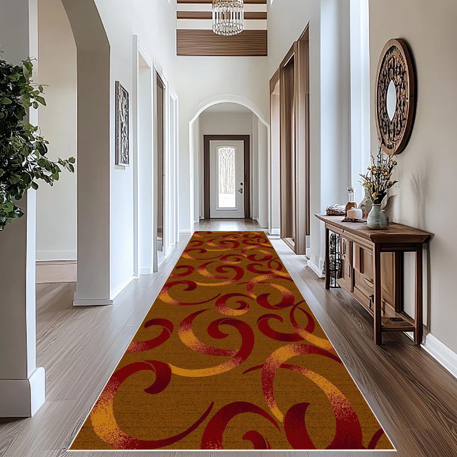 Bieżnik na korytarz, antypoślizgowy, 80 x 500 cm, chodnik do kuchni i wejścia, nadaje się do prania, chodniki do przedpokoju, kuchni, chodnik, dywan podłogowy, do przedpokoju, salonu, korytarza