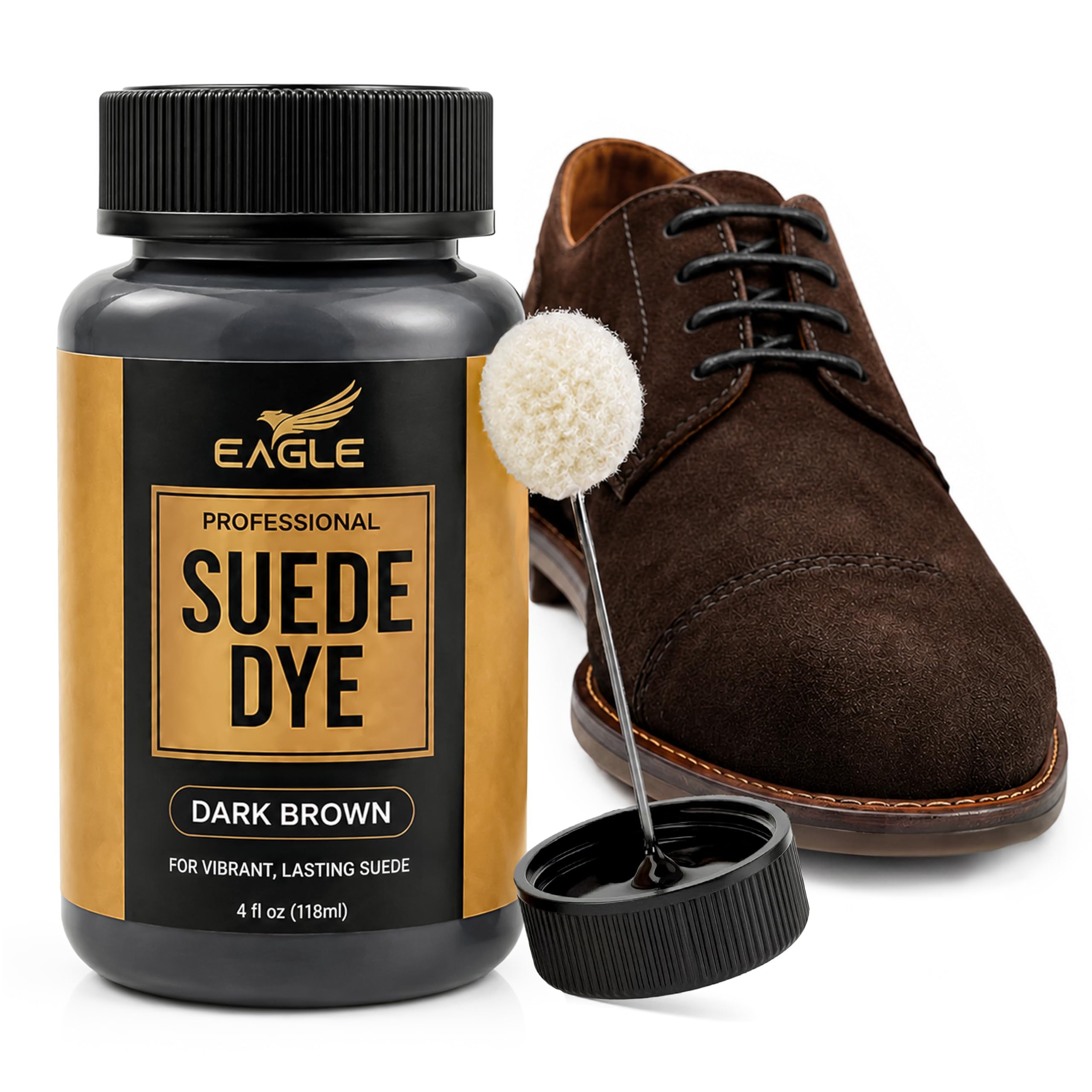 Dark Brown Suede Dye for Shoes, Boots, & Accessories