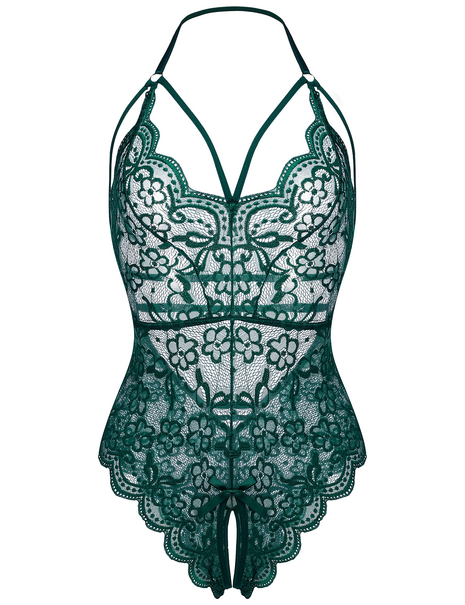 LOLLO VITA Women Lingerie Lace Bodysuit Floral Babydoll One Piece Sleepwear