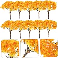 Vista 7 de BESTonZON 10 piezas de árbol arquitectónico modelo mini trenes artificiales decorativos para sala de comedor decoración de mesa de comedor paisaje