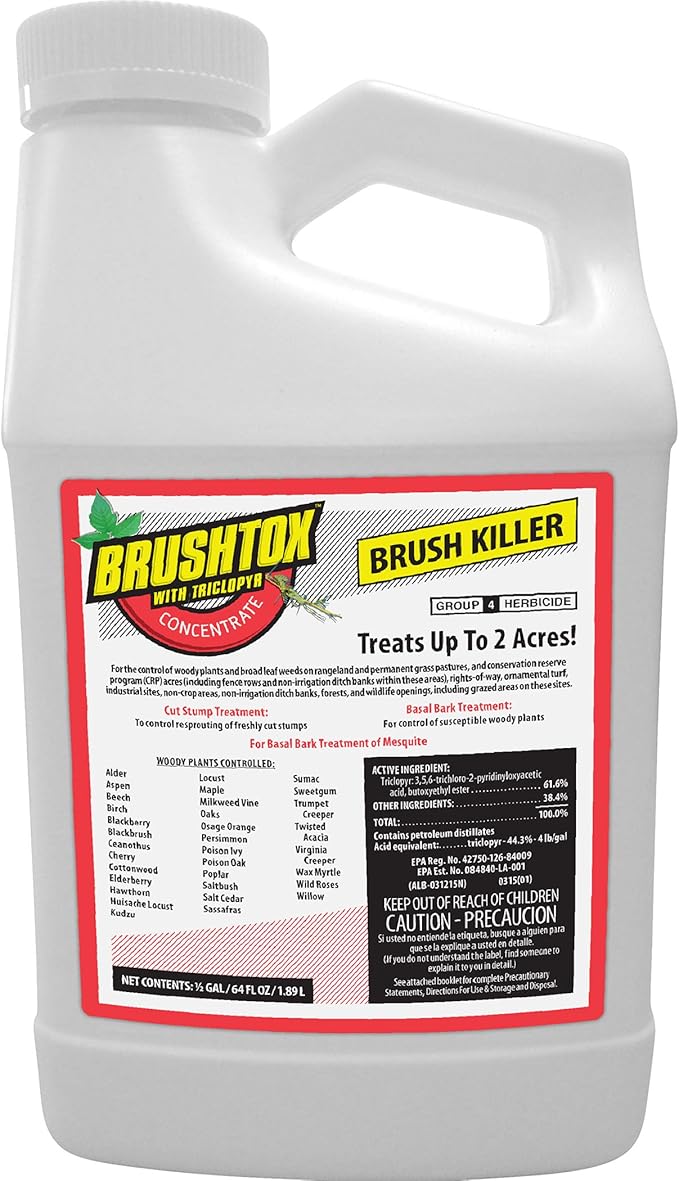 BrushTox 75261 64oz w Brush Killer with Triclopyr, 64 oz
