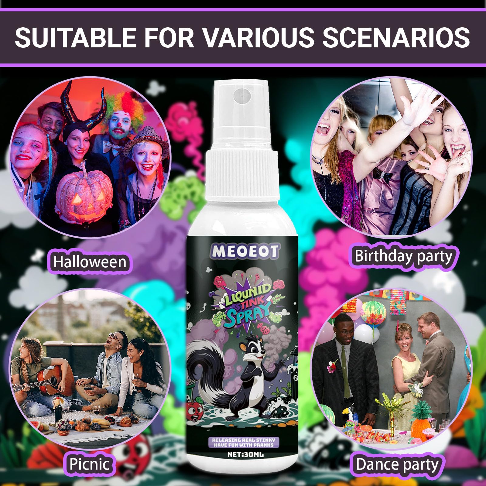 Bardzo silny spray do nieprzyjemnego zapachu, nieprzyjemny zapach w sprayu, śmieszny spray dla dorosłych, straszny zapach w sprayu, 1 sztuka, 30 ml