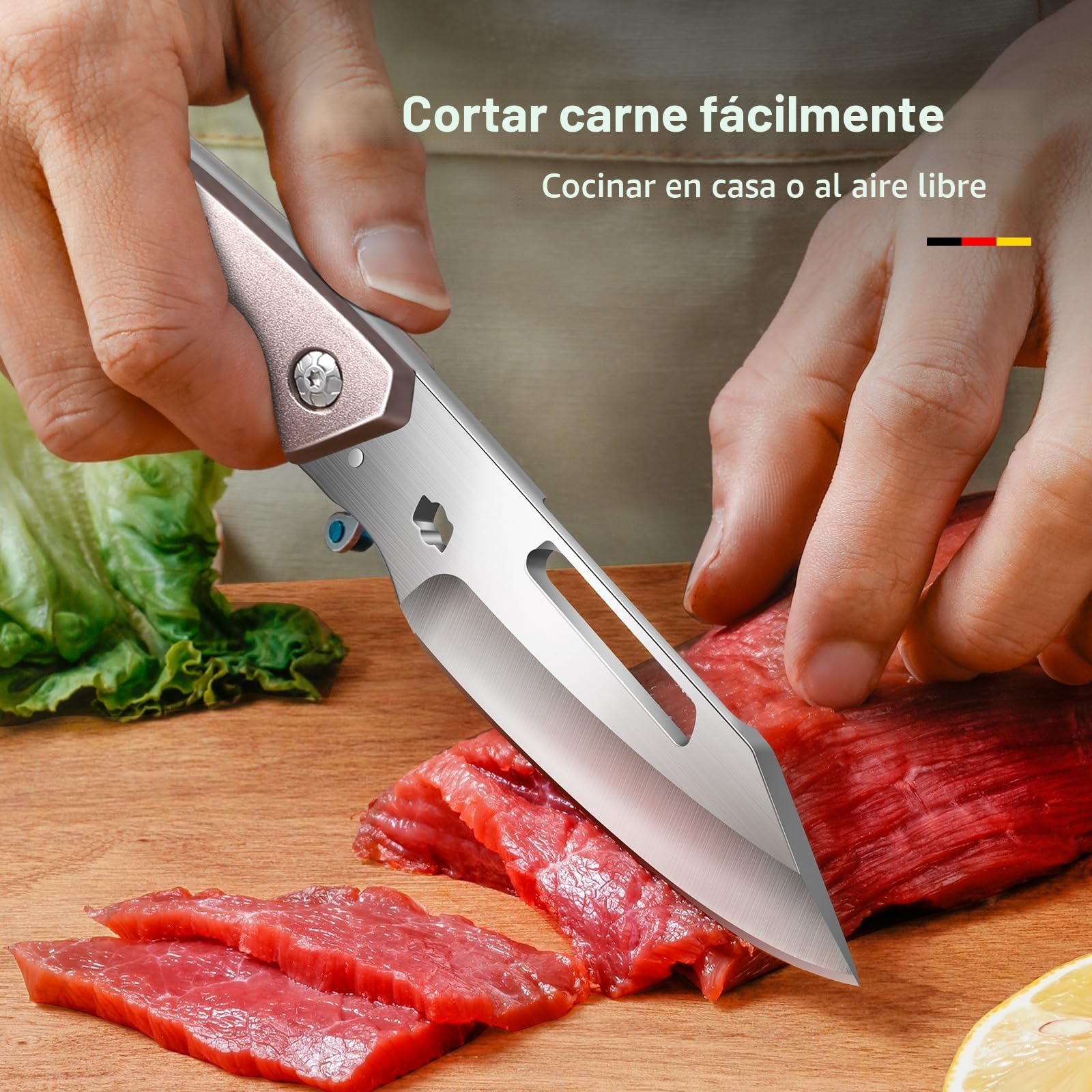 Plys Tijeras Cocina Acero Inoxidable: Profesionales Tijeras para Cortar y Separar Huesos Hogar Tijera para Cortar Carne, Huesos De Pollo, Pescado y Verduras Marrón