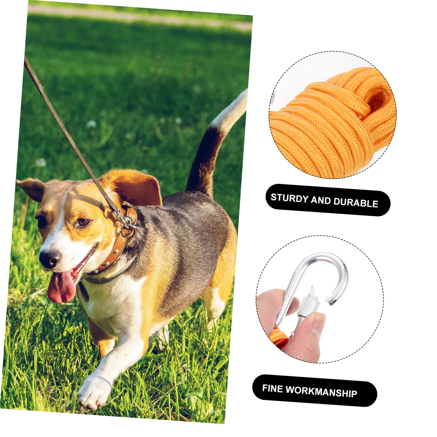 iplusmile Corda da Campeggio per Cani, Catena di Fissaggio Gialla