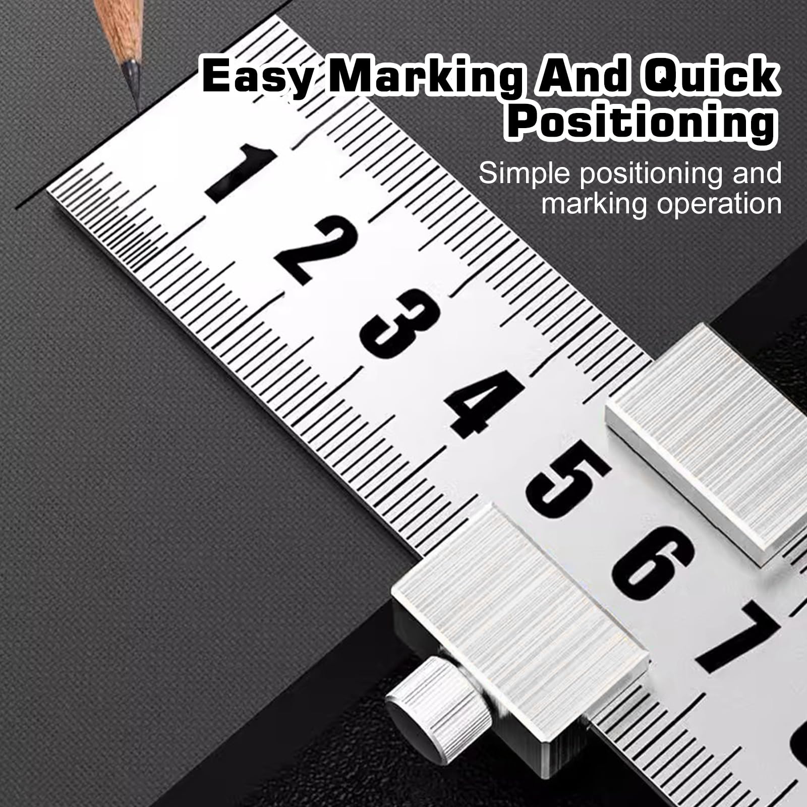 Squadra Combinata 300mm Acciaio Inox - Per Falegnameria E Misurazioni - Foto 5