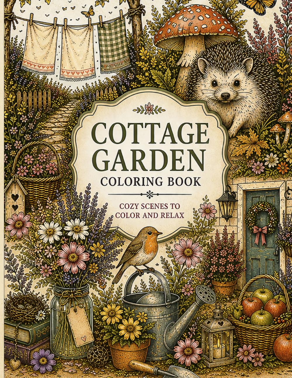 Cottage Garden Coloring Book: Cozy Scenes to Color and Relax (MAVMADE Coloring Collection)