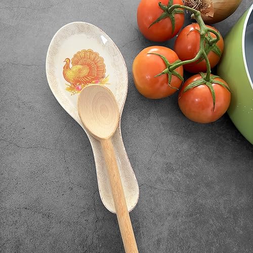 Miniatura 3 de UP ware - Soporte para cuchara de melamina de 9.625 pulgadas, soporte para utensilios de cocina, mesa de comedor (pavo brillante)