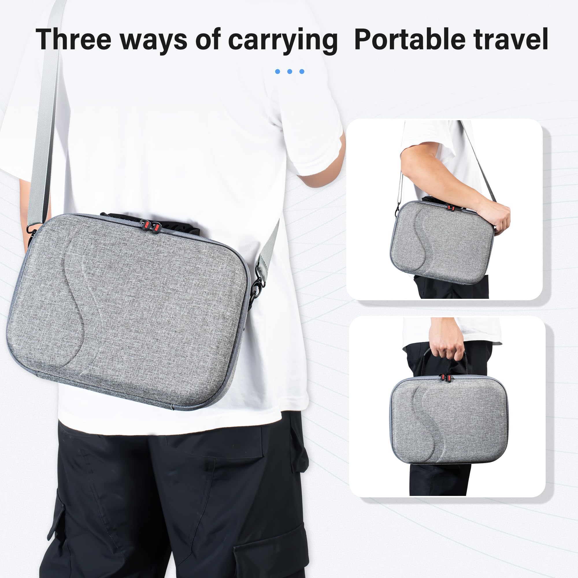 Grande custodia da trasporto per Meta Quest 3S/3, custodia da viaggio rigida compatibile con BOBOVR S3 Pro/KIWI Design cinturino per la testa della batteria, controller Quest e accessori, borsa da