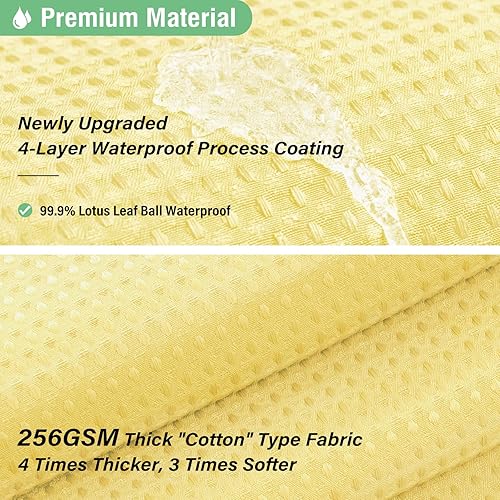 Vista 244 de Dynamene Cortina de ducha larga de tela negra – Cortinas de ducha de tela alta y resistente con textura de gofre, juego de cortina de baño de lujo