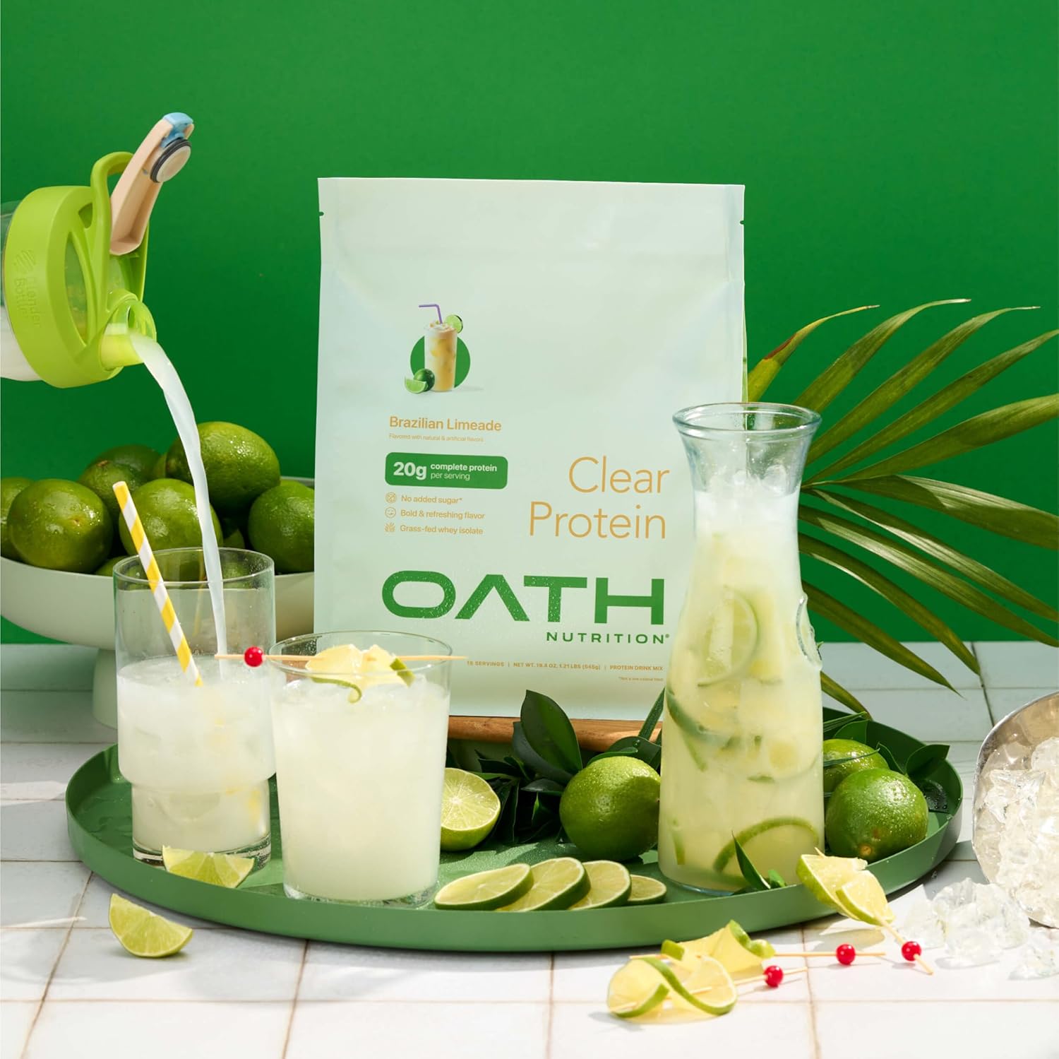 Oath Nutrition Clear Whey Isolate Protein Powder, Brazilian Limeade, 20g Complete Protein per Serving, No Added Sugar, Grass-Fed, 18 Servings - Image 6