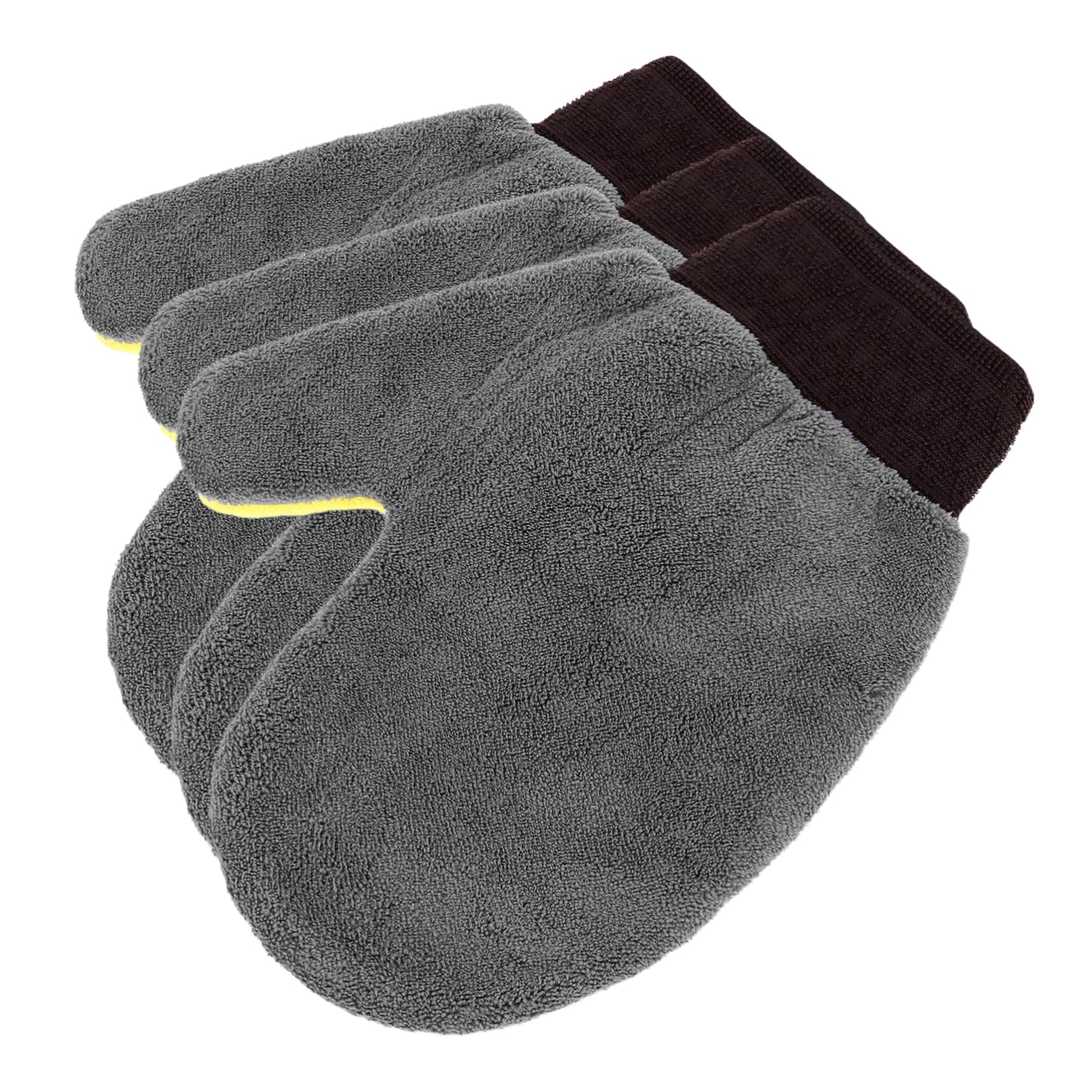 Sosoport 3pcs Car Wash Gloves Coral Fleece Microfiber Mitts for Suvs Trucks Motorcycles Scratch Vehicle Cleaning with Touch Dirt Capture