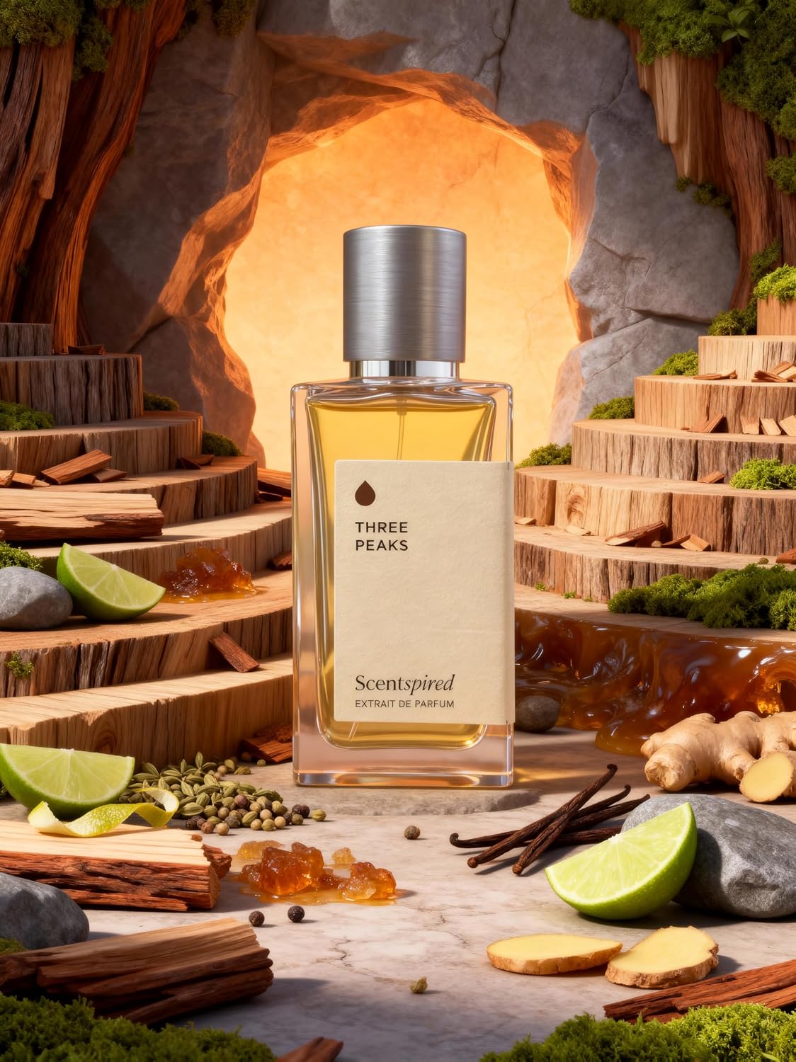 Eau de Parfum, Three Peaks, Lime, Coriander, Ginger, Sandalwood, Cedar, Amber, Vanilla, Musk, Brazilian Rosewood, Earthy, Autumn, Winter, 1.70 Ounce / 50 ml