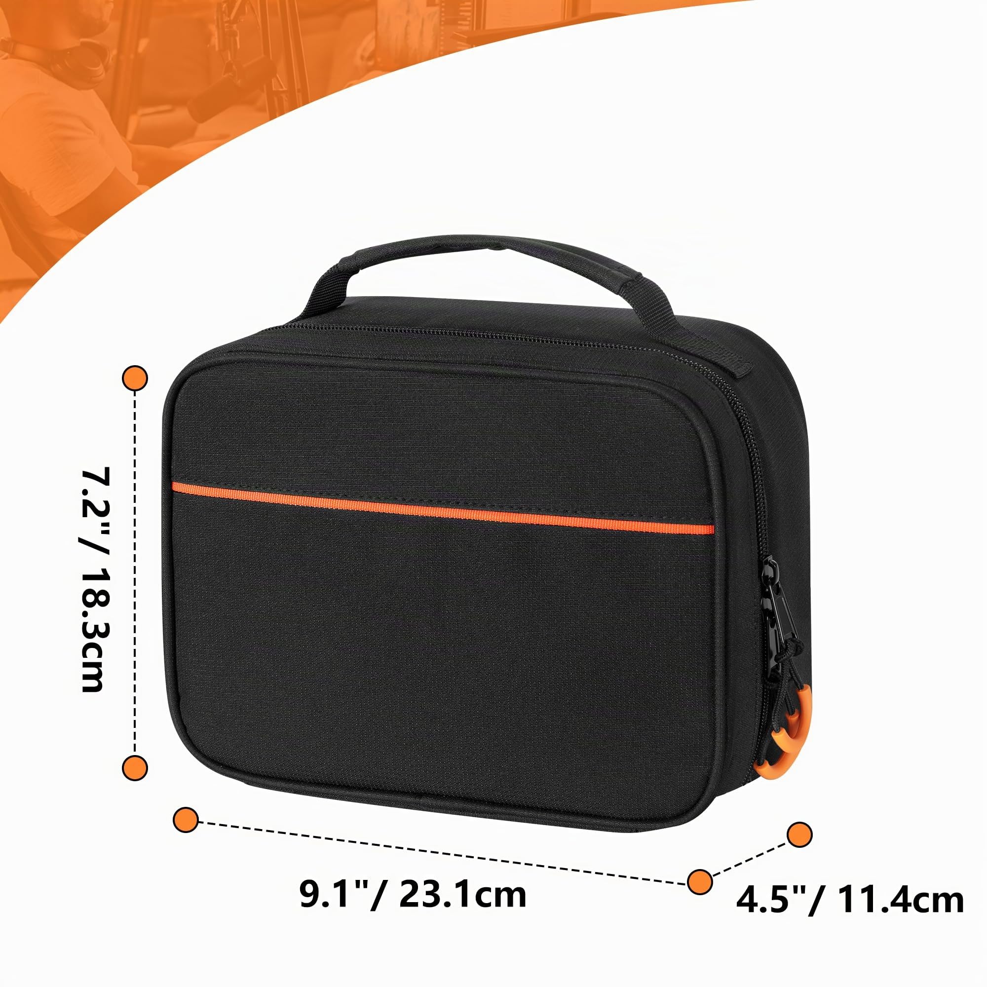 PGmoon Mikrofontasche Kompatibel mit Shure SM7B/MV7/MV7X Dynamisches Gesangsmikrofon, MikrofonAufbewahrungstasche mit Weichem, Gepolstertem Innenfutter, herausnehmbare Fächer