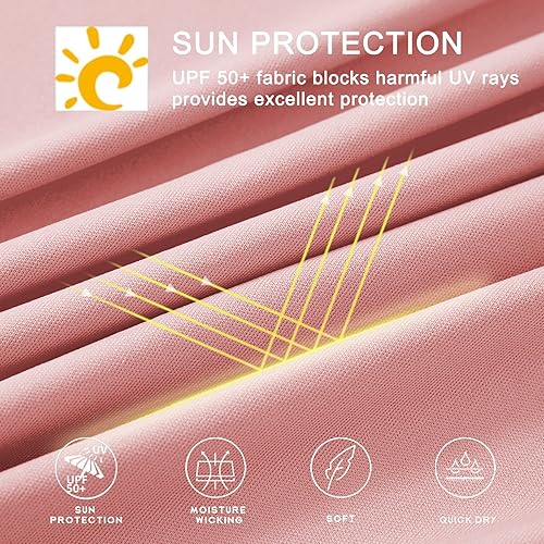 Miniatura 4 de Willit Camiseta de manga larga con protección solar UPF 50+ para mujer, camiseta de protección solar SPF UV, camiseta de protección contra