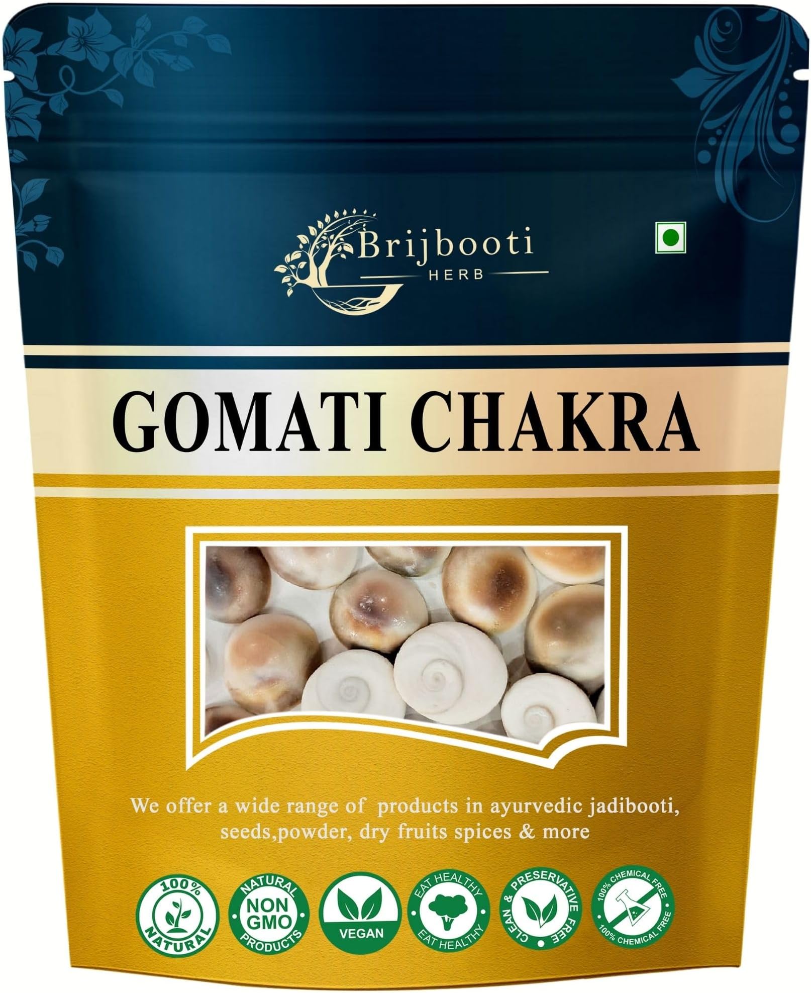 BrijBooti Gomati Chakra 11 Pieces - Stoneware Gomti Chakra - Sudarshan Chakra - Natural Gomti Chakra